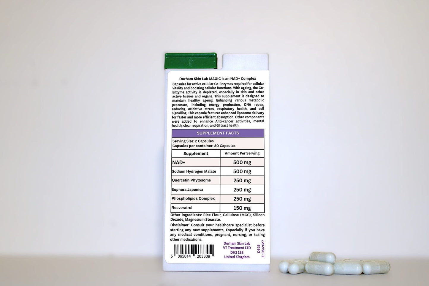 Fast absorbing NAD+ Liposomal Complex from Durham Skin lab