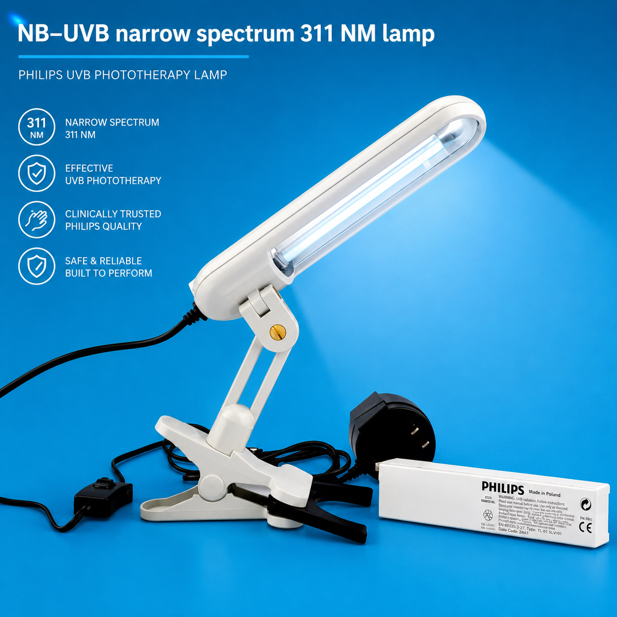 Philips NB-UVB 311nm Phototherapy Device for Vitiligo Treatment